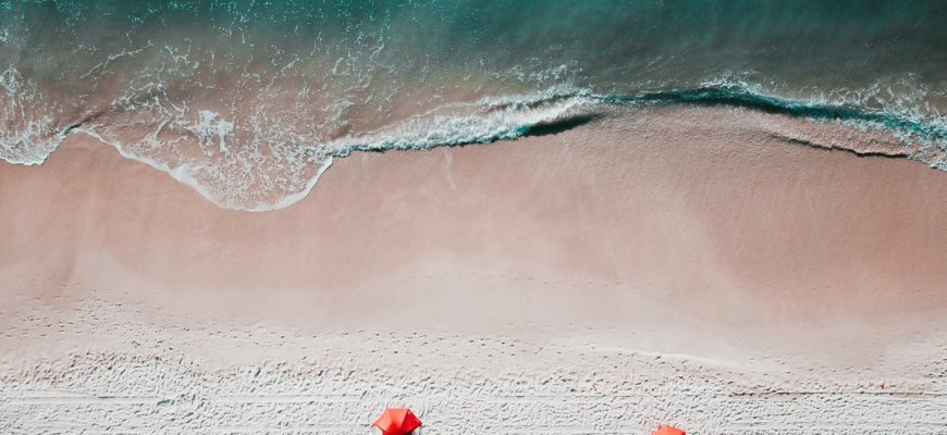 aerial beach view