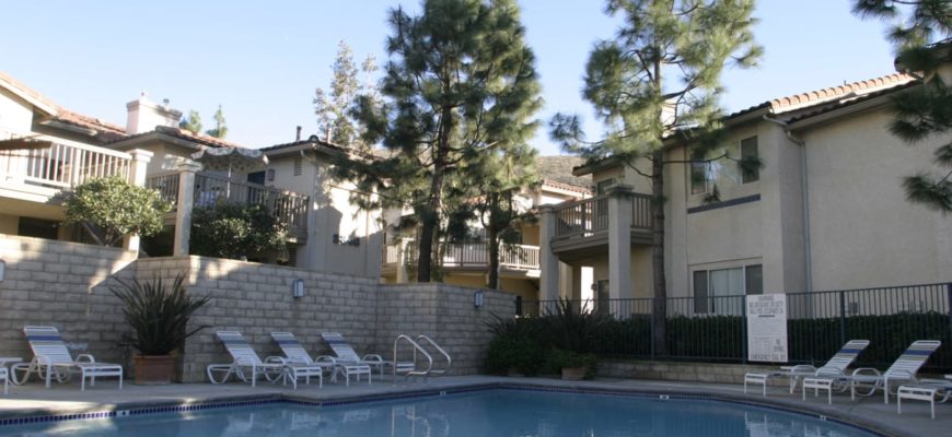 pool in an apartment community